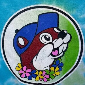 Buc-ees Colorful “ Lei’d Back” Tie Dyed T-Shirt L